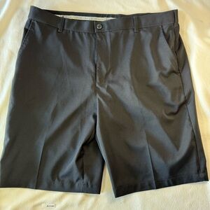 Izod Black Flat Front Shorts Sleek Design